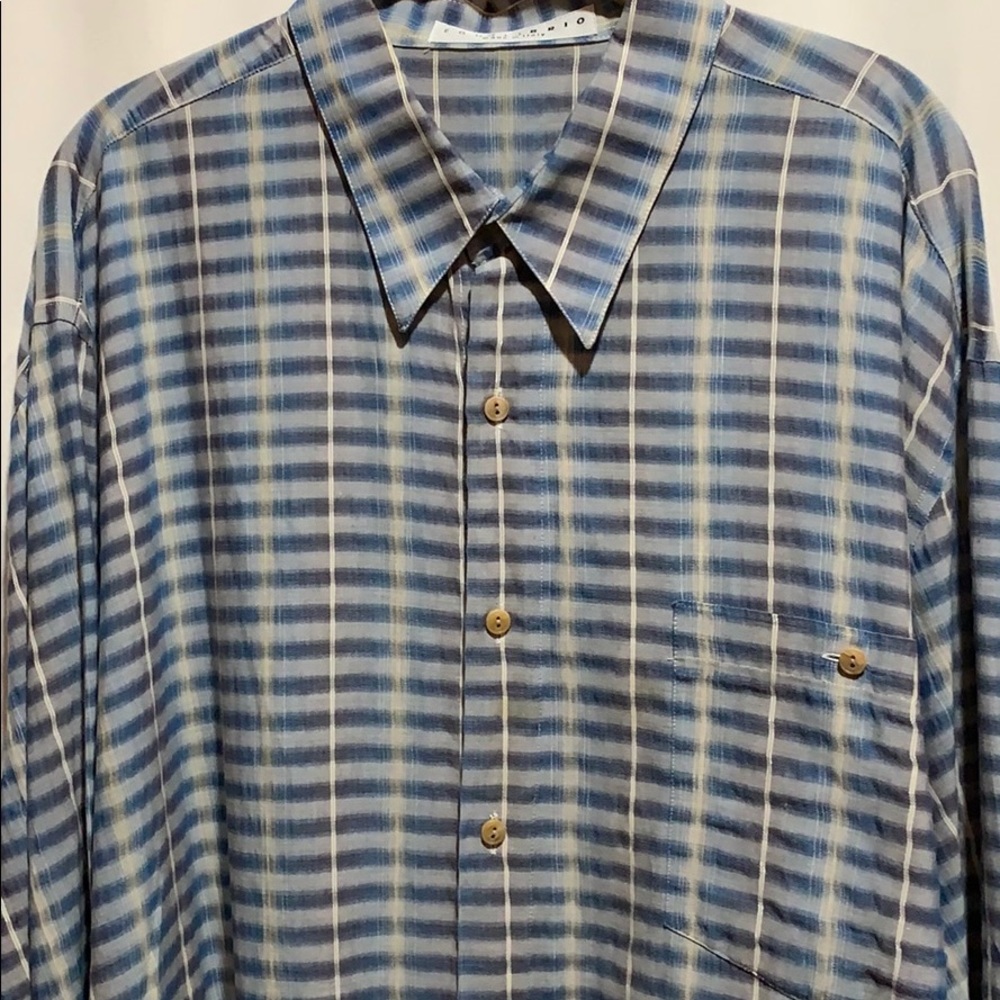 EQUILIBRIO ITALIAN COTTON SHIRT SZ XXL BLUE